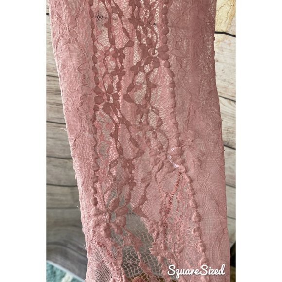 Cute pink rose lace racerback tank top Medium - Picture 5 of 5